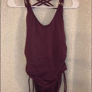 Women’s One Piece Burgundy Swimsuit